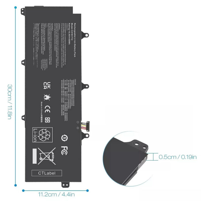 15.4V C41N1712 C41PKC5 4ICP4/72/75 Laptop Battery